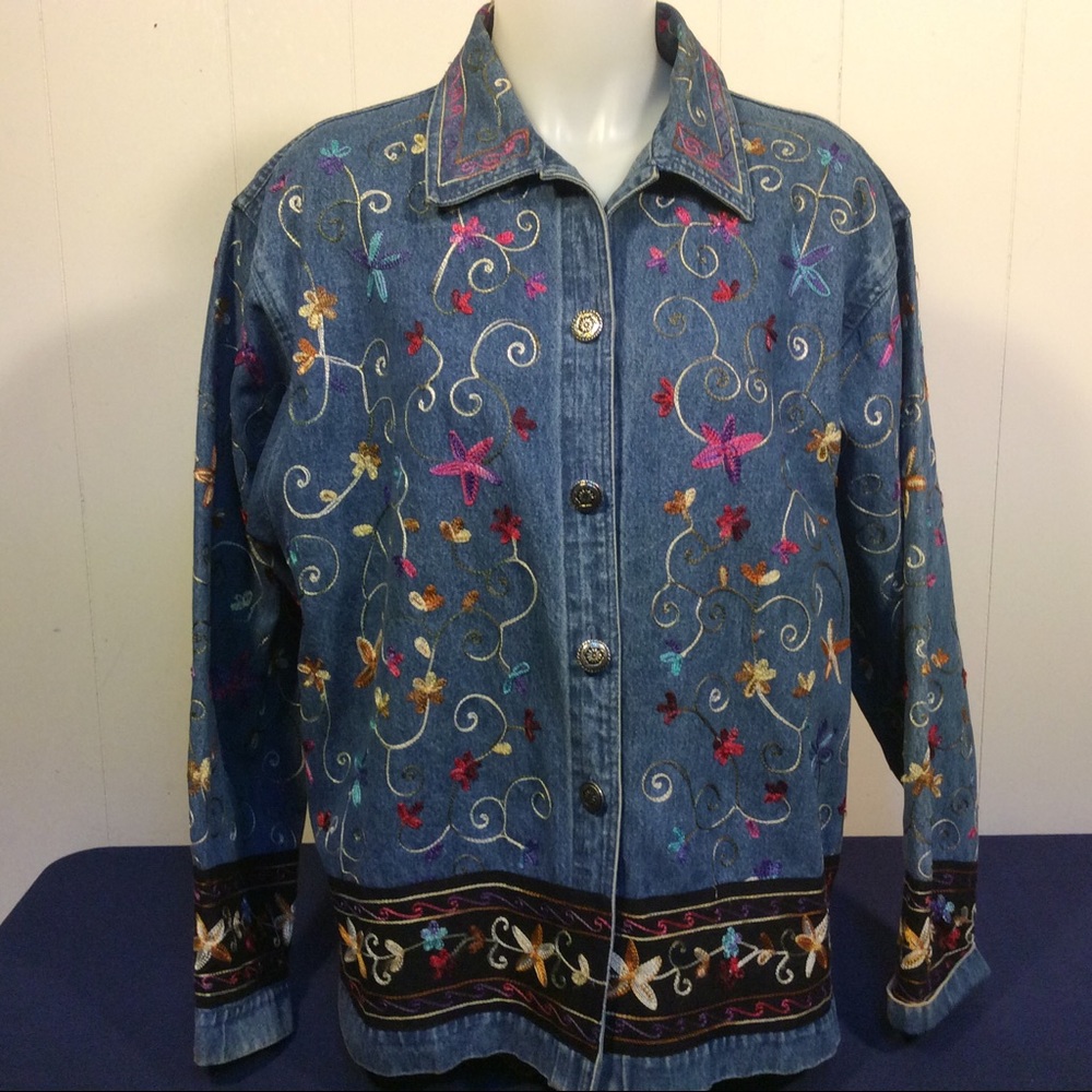 Embroidered Women’s jean jacket